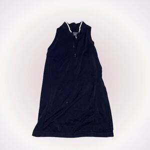 Athleta Black Tank Top with Zip Front Golf Shirt | Sz XS